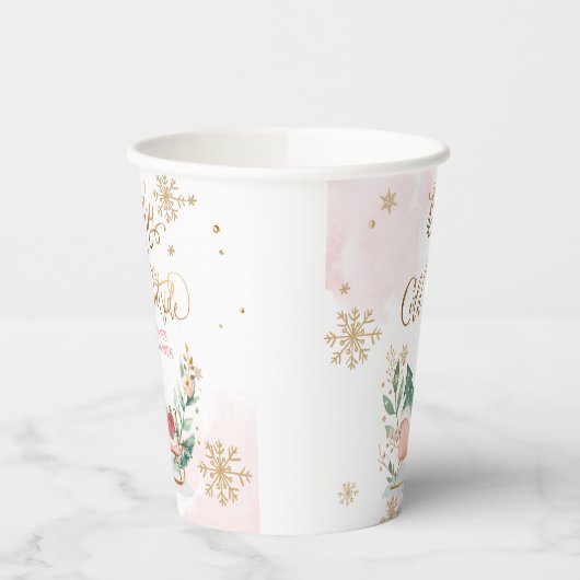 Baby It's Cold Outside Winter Sleigh Baby Dusche Pappbecher (Links)