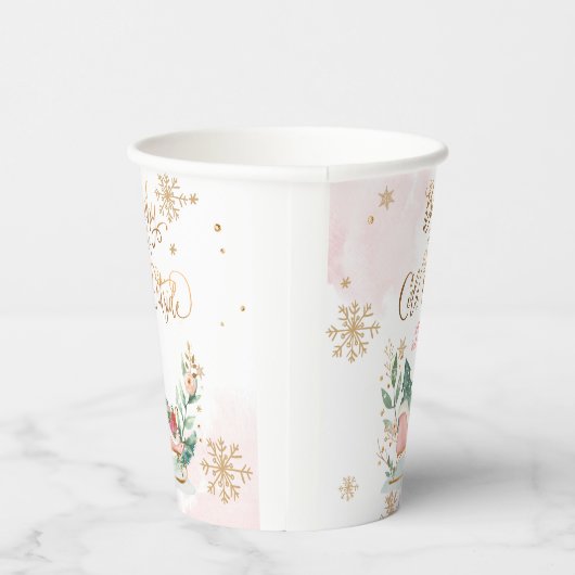 Baby It's Cold Outside Winter Sleigh Baby Dusche Pappbecher (Rechts)