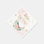 Baby It's Cold Outside Winter Sleigh Baby Dusche Serviette (Ecke)