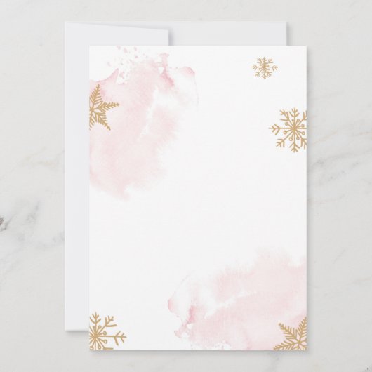 Baby It's Cold Outside Winter Tree Danke Karte (Rückseite)