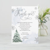 Baby It's Cold Outside Winter Tree Danke Karte (Stehend Vorderseite)