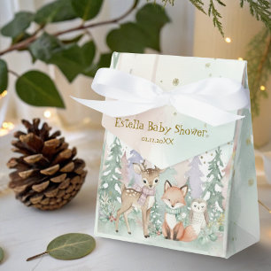 Baby It's Cold Outside Winter-Wald-Babyparty Geschenkschachtel