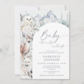Baby It's Cold Outside Winter Woodland Baby Shower Einladung (Vorderseite)