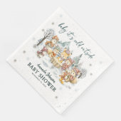 Baby Its Cold Outside Winter Woodland Baby Shower Serviette (Ecke)