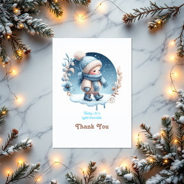 "Baby It's Cold Outside" WinterBaby Dusche Dankeskarte