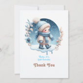 "Baby It's Cold Outside" WinterBaby Dusche Dankeskarte (Vorderseite)