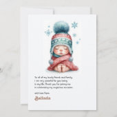 "Baby It's Cold Outside" WinterBaby Dusche Dankeskarte (Rückseite)