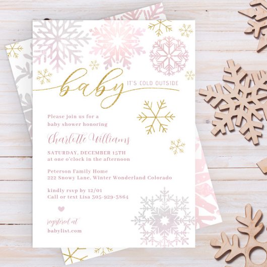 Baby It's Cold Outside Winterdusche laden Einladung