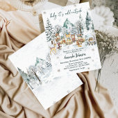 Baby It's Cold Outside Winterwald-Babyparty Einladung