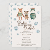 Baby It's Cold Outside Woodland Animal Einladung (Vorne/Hinten)