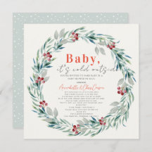 Baby It's Cold Outside Wreath Baby Shower by Mail