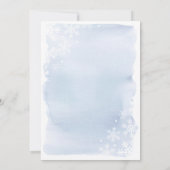 Baby It's Cold Winter Baby Shower Blue Einladung (Rückseite)