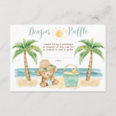 Baby It's Warm Outside Beach Baby Diaper Raffle Begleitkarte (Vorderseite)
