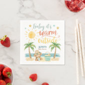Baby It's Warm Outside Beach-Baby-Party Serviette (Beispiel)