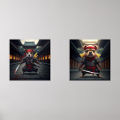 Baby Jack Russell und Mops Ninjas Print Set 2 (Vorderseite)