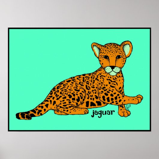 Baby Jaguar Print Poster (Vorne)
