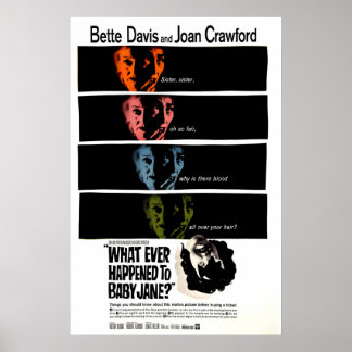 Baby Jane 1962 Filmplakat Klassisches Hollywood Poster