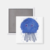 Baby Jellyfish Watercolor Magnet (Vorderseite/Rückseite)