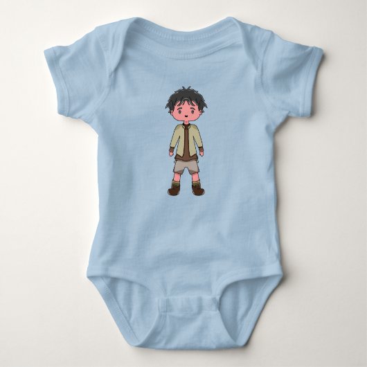 Baby Jersey Bodysuit "Baby Boy" Baby Strampler (Vorderseite)