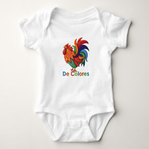 Baby-Jersey-Bodysuit De Colores Rooster Gallo Baby Strampler