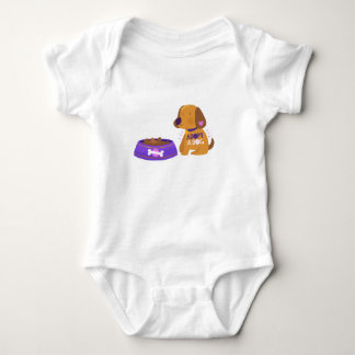 Baby Jersey Bodysuit mit Adorable Dog Print Strampler