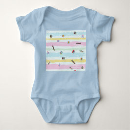 Baby Jersey Bodysuit – Sports & Stripes Pastel Baby Strampler