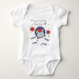 Baby Jersey Bodysuit "Tootin' Cowboy" Personalize Baby Strampler