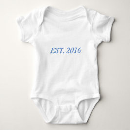 Baby Jersey Bodysuit, White Established 2017 Baby Strampler