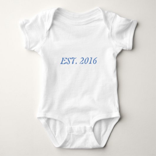 Baby Jersey Bodysuit, White Established 2017 Baby Strampler (Vorderseite)