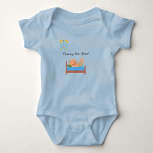 Baby Jersey "Mommy's New Alarm" Säugling Ein Stück Strampler