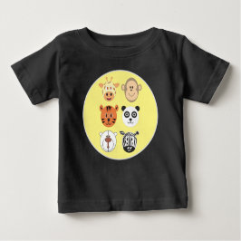 Baby Jersey T - Shirt 6 Animals Design