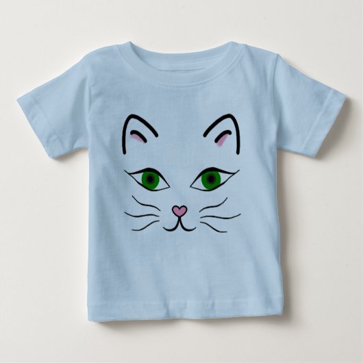Baby Jersey T - Shirt - Kitty Face (Vorderseite)