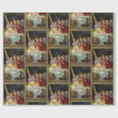 Baby Jesus 3 Angels Vintage Kartenwiedergabe Geschenkpapier (Flach)