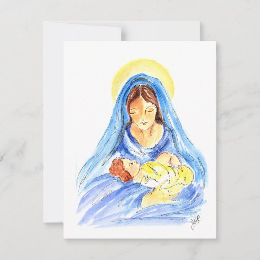 Baby Jesus 3 Card Leere im Umschlag Mitteilungskarte (Vorderseite)