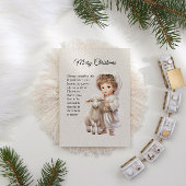 Baby Jesus and Lamb Illustration Feiertagspostkarte