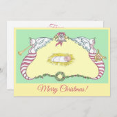 Baby Jesus Cartouche Feiertagskarte (Vorne/Hinten)