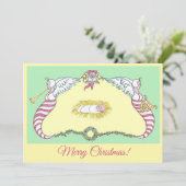 Baby Jesus Cartouche Feiertagskarte (Stehend Vorderseite)