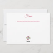 Baby Jesus Cartouche Feiertagskarte (Rückseite)