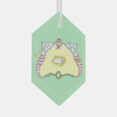 Baby Jesus Cartouche Ornament Aus Glas (Vorderseite Rechts)