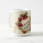 Baby Jesus Christmas Floral Music Kaffeetasse (Vorderseite Links)