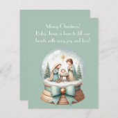 Baby Jesus & Cozy Joy Greeting Card Einladung (Vorne/Hinten)