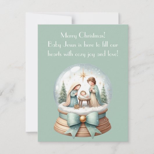 Baby Jesus & Cozy Joy Greeting Card Einladung (Vorderseite)