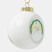 Baby Jesus Enwreathed Keramik Kugel-Ornament (Links)