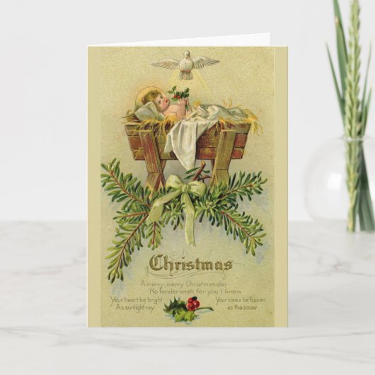 Baby Jesus Feiertagskarte (Vorderseite)