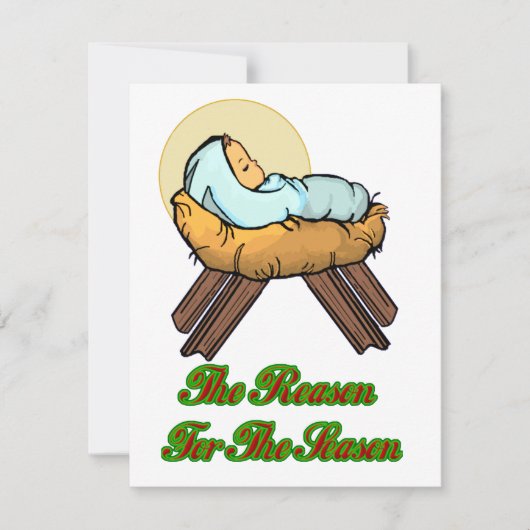 Baby Jesus: Feiertagskarte (Vorderseite)