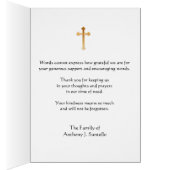 Baby Jesus Floral katholisches Beileid Vielen Dank (Innen (Rechts))