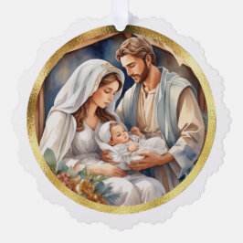 Baby Jesus | Geburtsurlaubskarte Ornament Karte