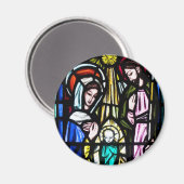 Baby Jesus hielt Glass von der Kirche St. Michael  Magnet (Vorderseite/Rückseite)
