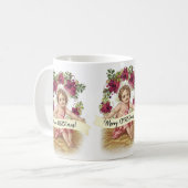 Baby Jesus im Krippen-Blumenweihnachten Kaffeetasse (Vorderseite Links)