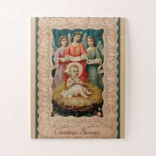 Baby Jesus im Zorn mit Engel Weihnachten Puzzle